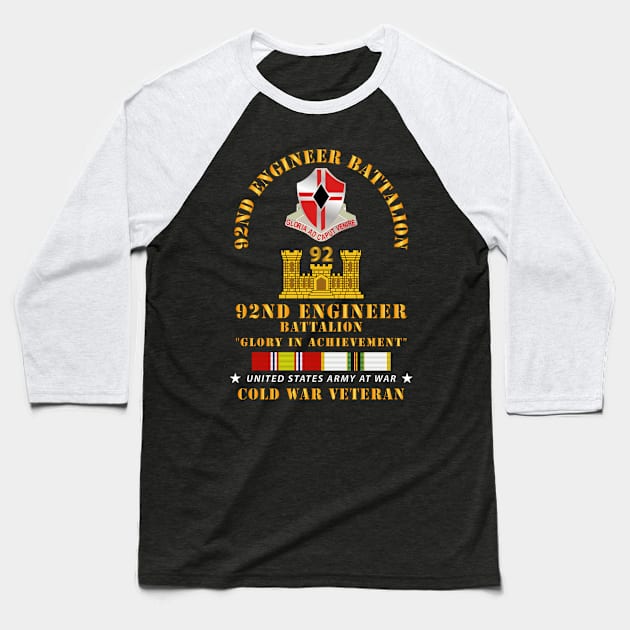 92nd Engineer  Bn w COLD SVC Baseball T-Shirt by twix123844